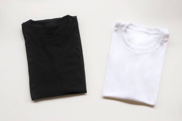 istock black , gray , white t-shirts with wood box and cactus. rustic background 1187739390