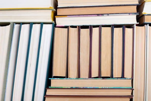 istock Hardback books on wooden table. Back to school. Copy space 1187746310