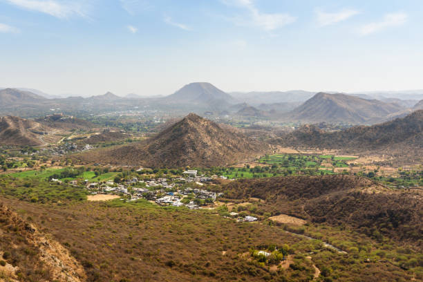 istock Aerial view from Monsoon Palace. Udaipur. India 1187750574