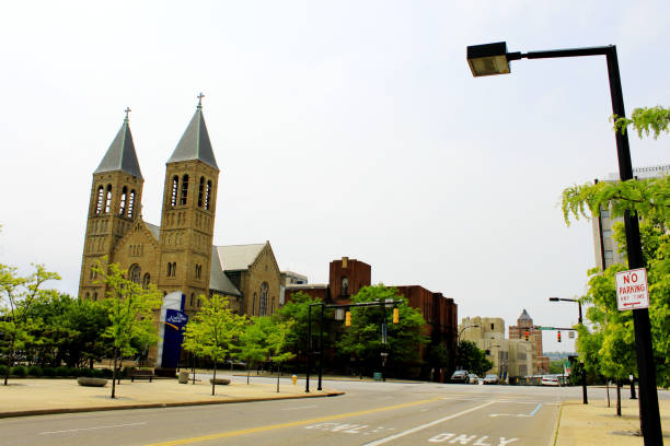 Akron, Ohio, USA - May.13.2010: Church in downtown Akron, Ohio.