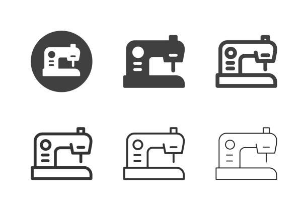 Sewing Machine Icons - Multi Series Sewing Machine Icons Multi Series Vector EPS File. sewing machine stock illustrations