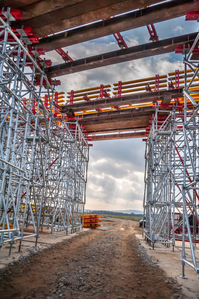 istock The supporting structure of scaffolding and metal beams 1187756198