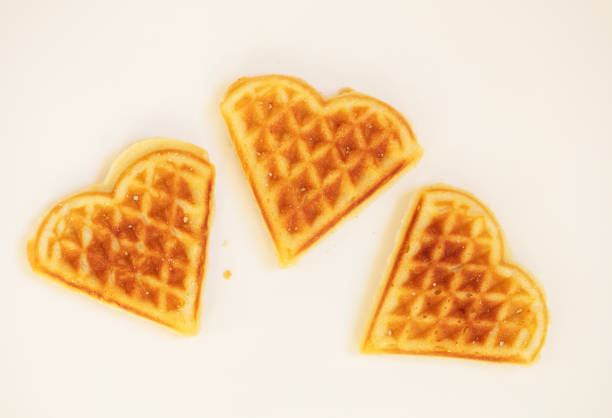 istock Heart shaped cookies. Viennese waffles on a white background 1187757402