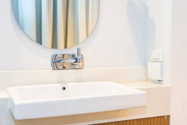 istock Water faucet Sink decoration in bathroom 1187760265
