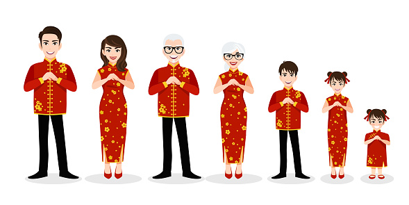 Ilustración de Saludo Chino De Personajes De Dibujos Animados De La Gran Familia En El Festival Chino De Año Nuevo En El Vector De Fondo Blanco y más Vectores Libres de Derechos Ilustración de Saludo Chino De Personajes De Dibujos Animados De La Gran Familia En El Festival Chino De Año Nuevo En El Vector De Fondo Blanco y más Vectores Libres de Derechos