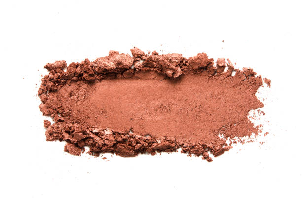 istock Eyeshadow sample isolated on white background. Crushed brown metallic eyeshadow. The concept of fashion and beauty industry. - Image 1187764651