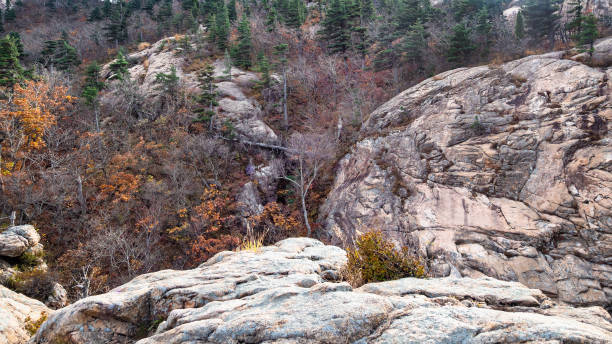 istock panoramic view of overgrown old rocks in Seoraksan 1187768668