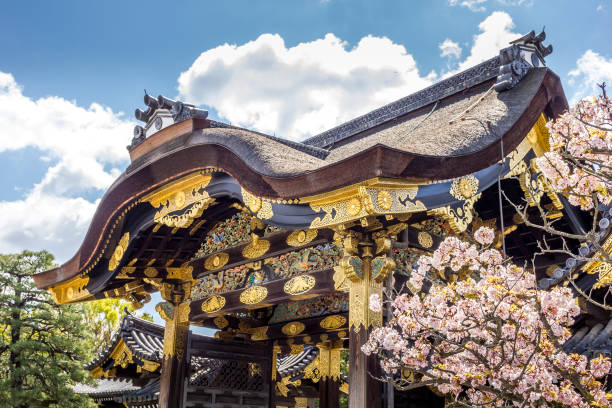 nijo castle in kyoto, japan - golden temple stock-fotos und bilder