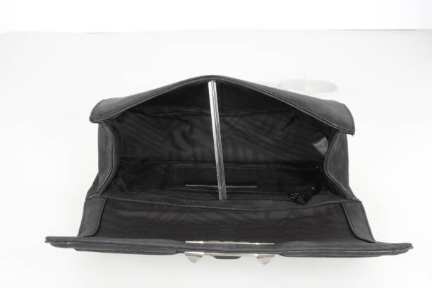 istock Elegant black bag for official use with mini black pouch for makeup and other essentials with white background 1187779078