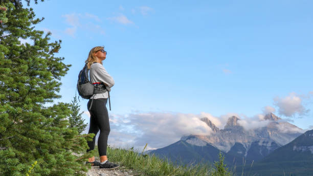 istock Young female hiker walks along footpath 1187779197