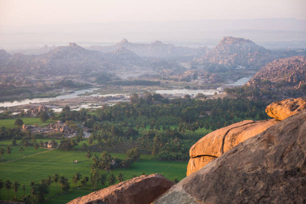 istock View over Hampi ancient Indian city at sunrise 1187791614