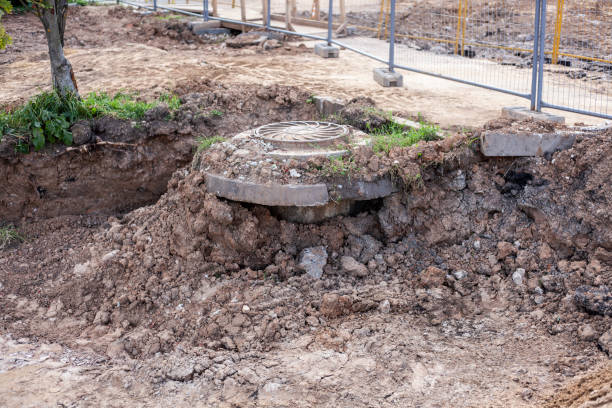 istock Sewer repair. Sewer hatch. 1187793678
