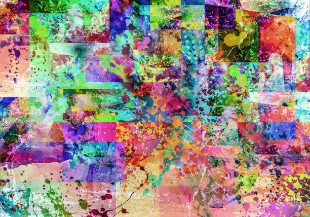 istock abstract multicolored splashes with geometrical figures 1187795827