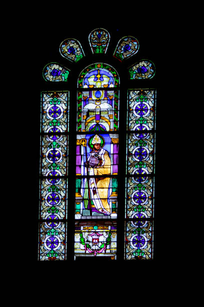istock Sainte-Anne St. Anne's Basilica window. Morbihan. 