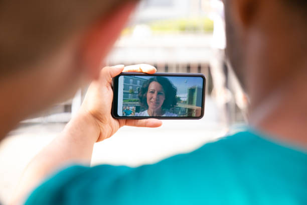 istock Cheerful friends during video chat 1187799292