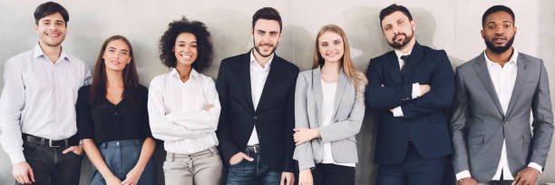 istock Diverse business team smiling to camera in office 1187799897