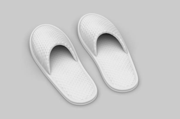 istock Cotton Cloth Spa Slipper For Branding. 3d render illustration. 1187800670