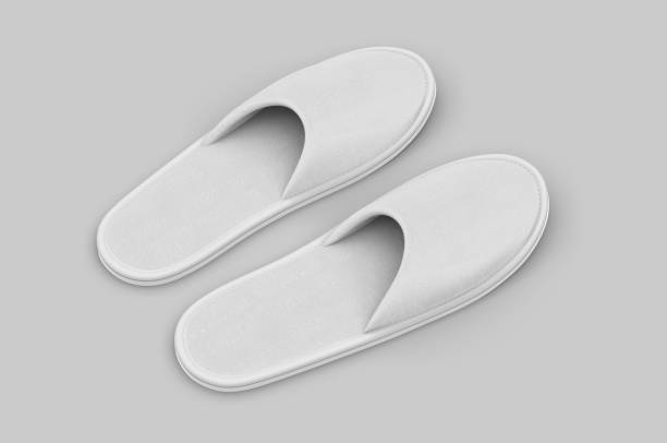 istock Cotton Cloth Spa Slipper For Branding. 3d render illustration. 1187800692