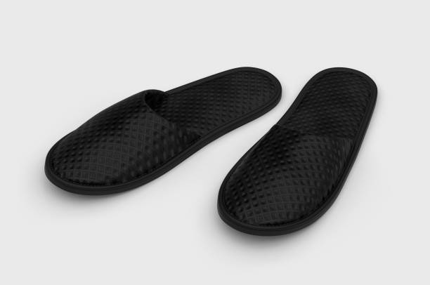istock Cotton Cloth Spa Slipper For Branding. 3d render illustration. 1187800700