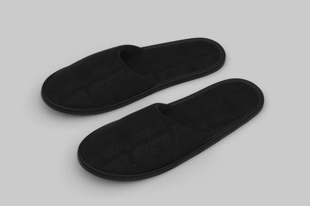istock Cotton Cloth Spa Slipper For Branding. 3d render illustration. 1187800775