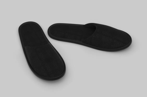 istock Cotton Cloth Spa Slipper For Branding. 3d render illustration. 1187800783