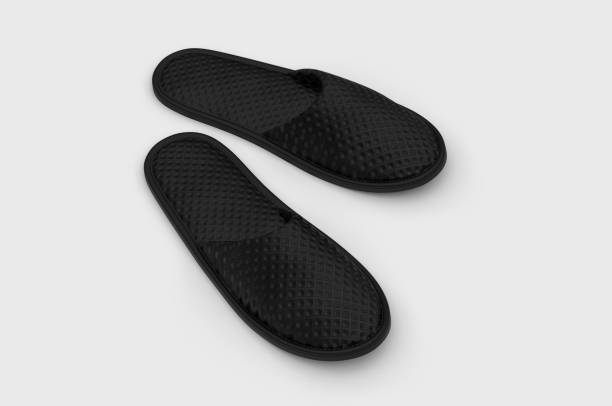 istock Cotton Cloth Spa Slipper For Branding. 3d render illustration. 1187800814