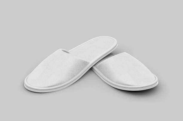 istock Cotton Cloth Spa Slipper For Branding. 3d render illustration. 1187800837
