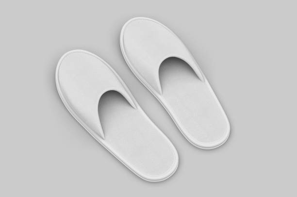 istock Cotton Cloth Spa Slipper For Branding. 3d render illustration. 1187800848