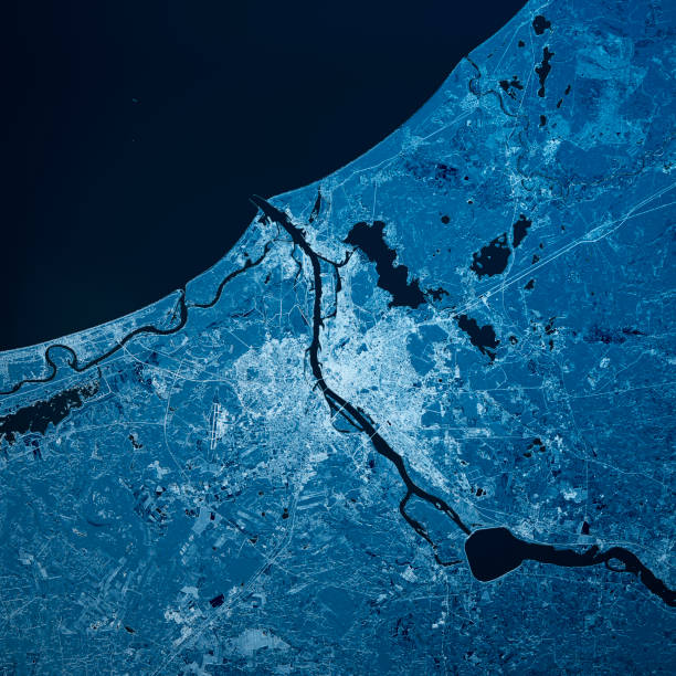 istock Riga Latvia 3D Render Map Blue Top View Sep 2019 1187801743
