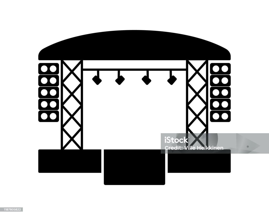 Hình Dạng Biểu Tượng Sân Khấu Hòa Nhạc Rock Ngoài Trời Kiểu Phẳng ...