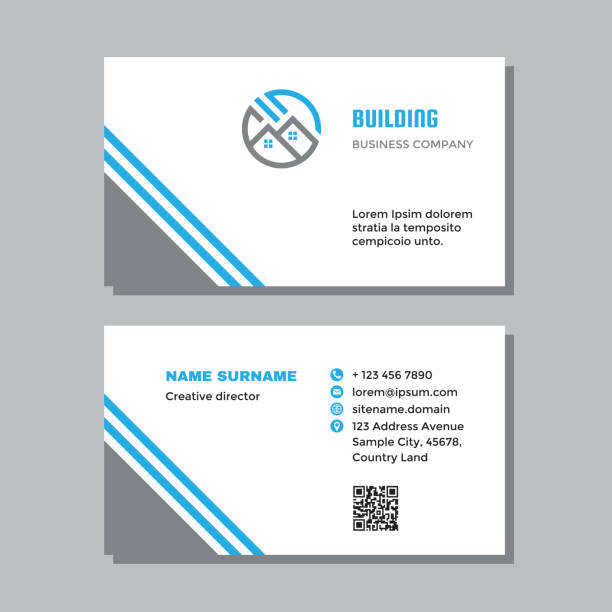 Business visit card template concept design. Real estate building house branding. Vector illustration. Business visit card template concept design. Real estate building house branding. Vector illustration. visit card stock illustrations