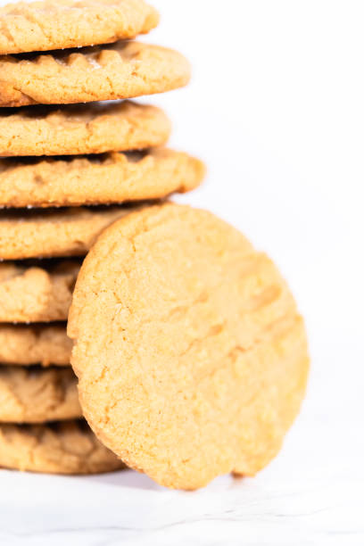 istock Stack of home made freshly baked peanut butter cookies 1187806725