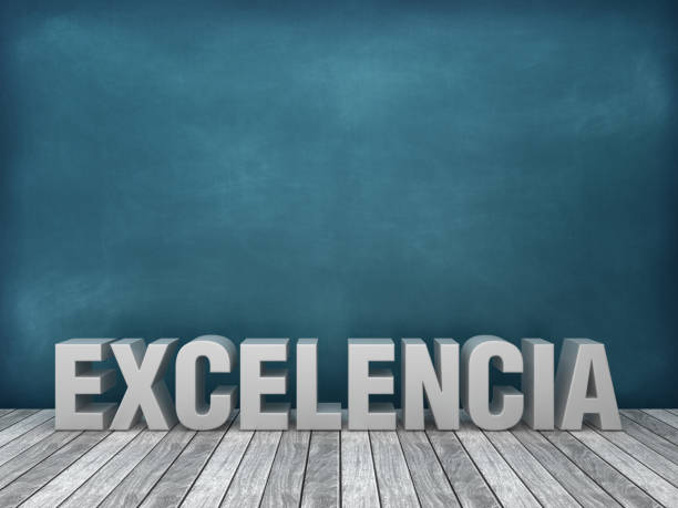 istock EXCELENCIA Spanish 3D Word on Chalkboard Background - 3D Rendering 1187810089
