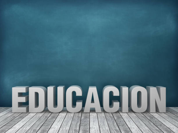 istock EDUCACION Spanish 3D Word on Chalkboard Background - 3D Rendering 1187810279