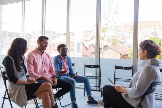 istock Diverse startup team consulting coach 1187810482