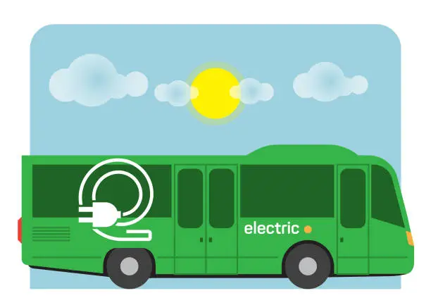 Vector illustration of Ecological Bus