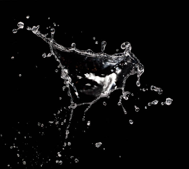 istock water splash isolated on black background 1187811557