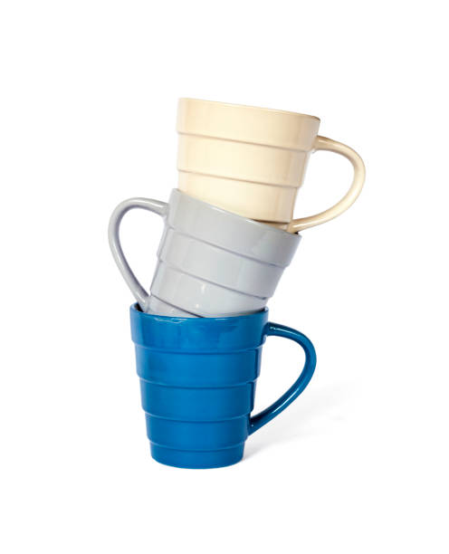 istock Three mugs isolated on white background with clipping path 1187813204