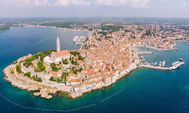 istock Panoramic view of Rovinj from the air 1187814124