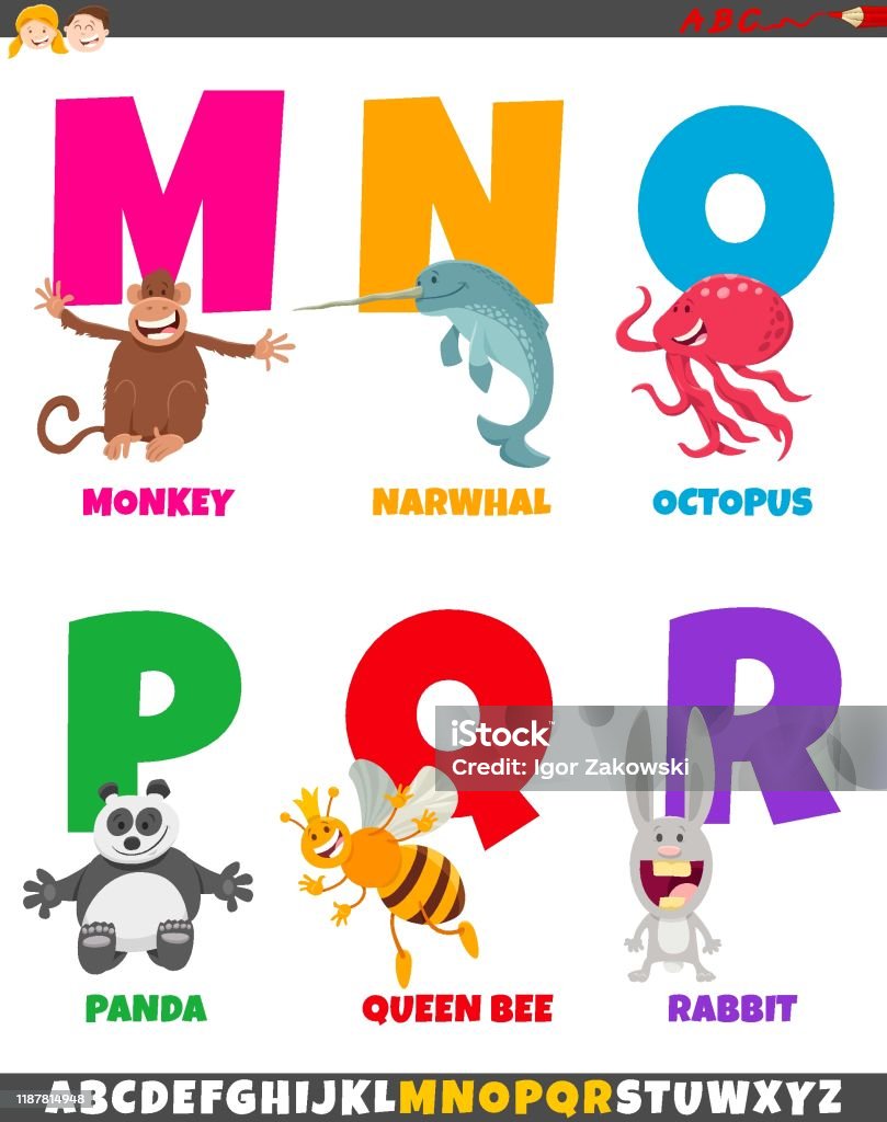 Cartoon Alphabet Set With Funny Animal Characters Stock Illustration - Download Image Now - Letter N, Alphabet, Animal - iStock Cartoon Alphabet Set With Funny Animal Characters Stock Illustration - Download Image Now - Letter N, Alphabet, Animal - iStock