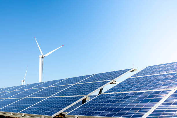 Wind turbine solar panel renewable energy
