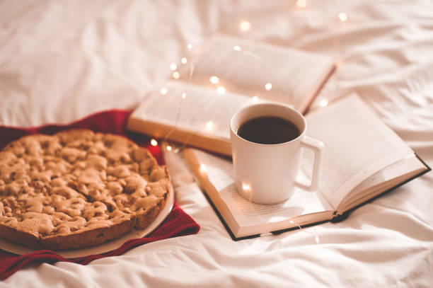 Apple pie with cup of coffee