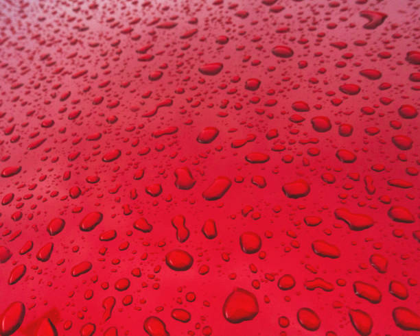 istock Drops of rain in a colored background 1187816817