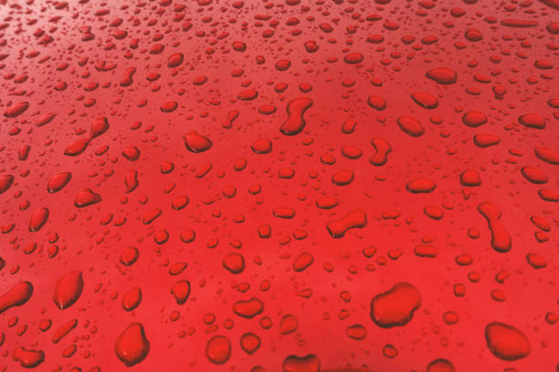 istock Drops of rain in a colored background 1187816839