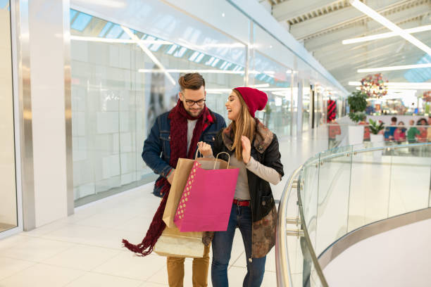 istock A couple shopping at the mall. 1187817098
