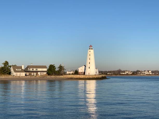 istock Lynde Point lighthouse in Old Saybrook Connecticut. 1187818242