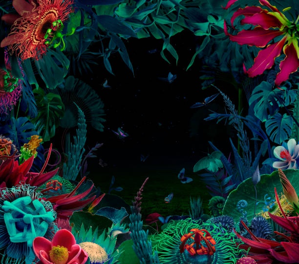 istock Fairy night tropical garden 1187818447