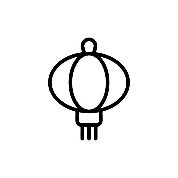 Lampion icon vector Lampion icon vector chinese lampion stock illustrations