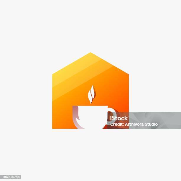 Cup Pattern House Cup House Design Illustration Vector Template Stock Illustration ...