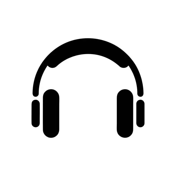 Vector illustration of Headset icon music templates